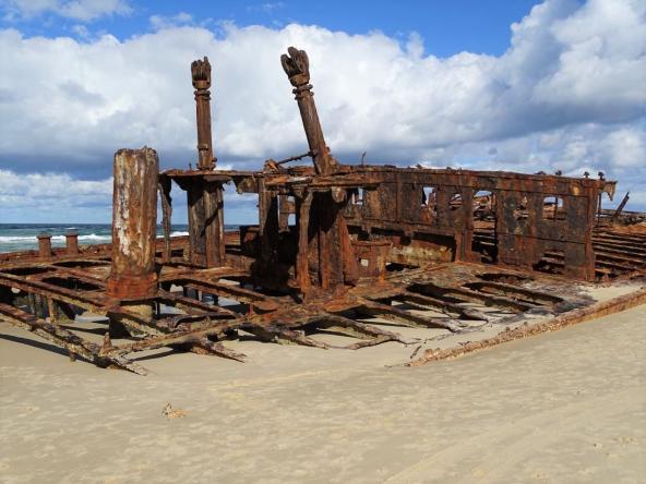 Fraser Island Wrack Queensland Australien entdecken
