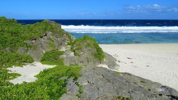 Atiu Bucht Sandstrand Cook Inseln entdecken Südsee