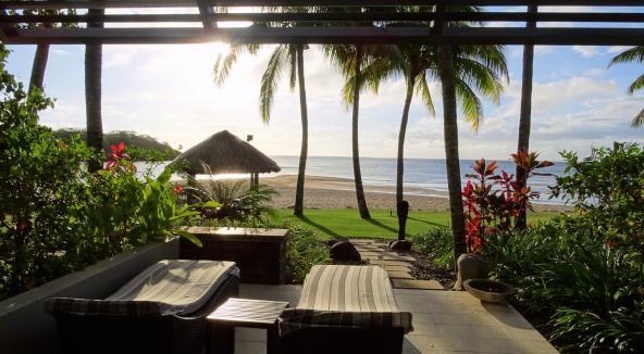 Viti Levu Sonnenuntergang Natadola Bay Südsee Fiji entdecken