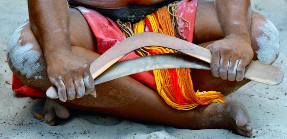 Aboriginal Boomerang Australien Rotes Zentrum Explorer's Way