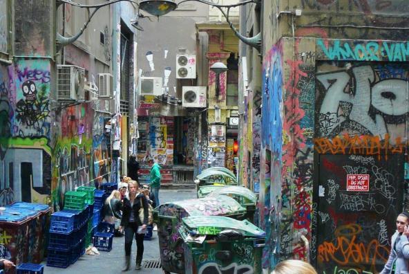 Laneway Melbourne Victoria Australien entdecken
