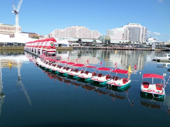 Vorweihnachtszeit in Sydney im Darling Harbour