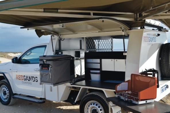 Red Sands Campers 4WD Toyota Hilux single cab roof top für 2 Personen