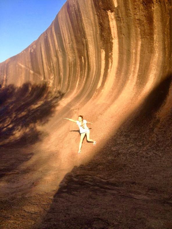 Surfen kann man leider nicht am Wave Rock