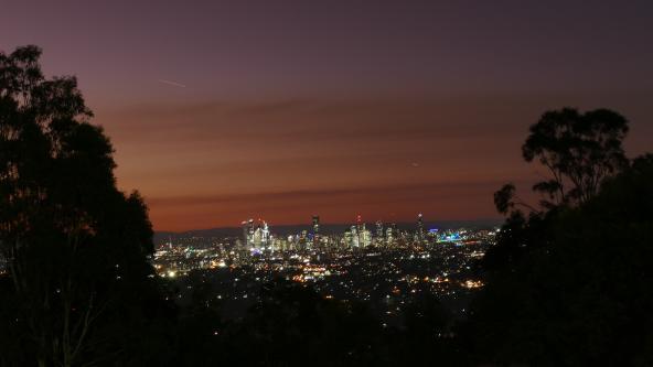 Australien Brisbane Mount Gravatt Lookout Queensland Sonnenuntergang