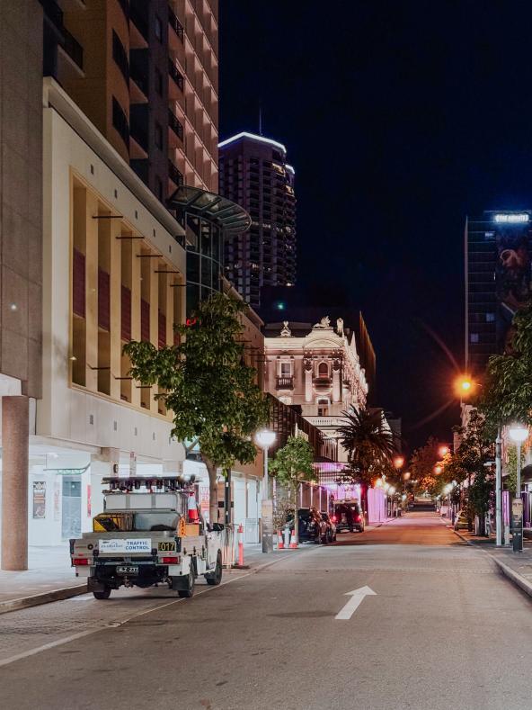 Perth Innenstadt bei Nacht