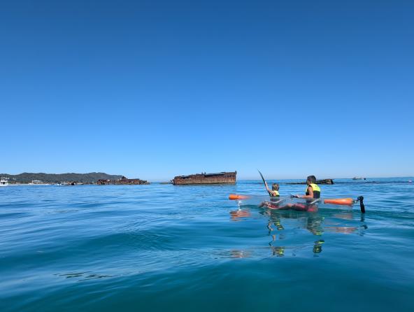 Australien mit Kindern Kajak fahren Moreton Island Queensland 