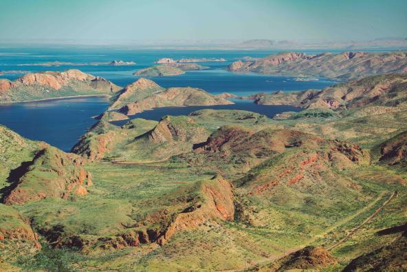 Luftaufnahme Ufer Lake Argyle