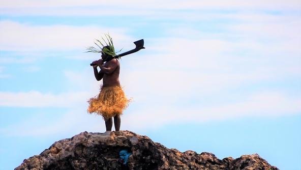 Fijianischer Krieger Fiji Südsee Kultur