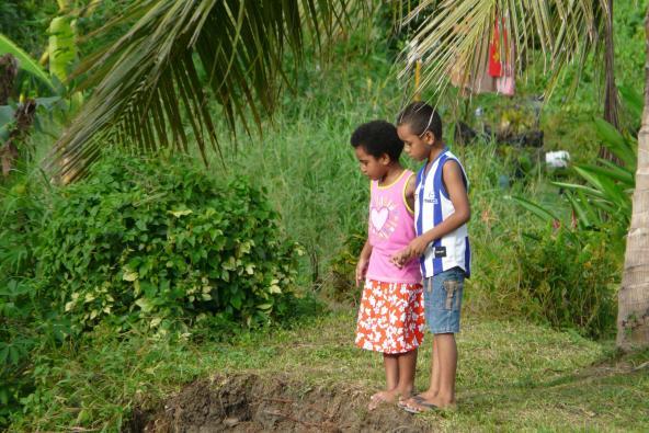Fiji Dorf Kinder Südsee