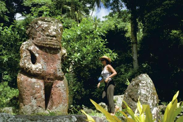 Tiki Hiva Oa Marquesas Französisch Polynesien Südsee