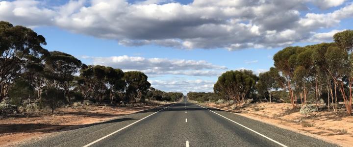 Nullarbor Ebene gerade Straße 90 miles straight Südaustralien