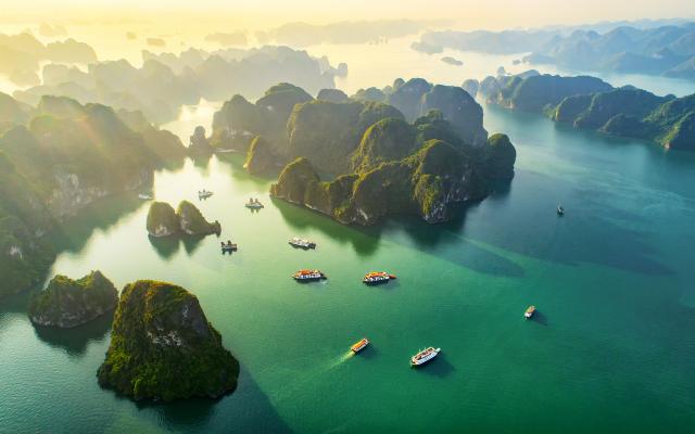 Vietnam Asien Reisen Halong Bucht