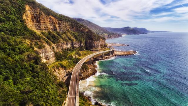 New South Wales NSW Grand Pacific Drive Australien Sea Cliff Bridge