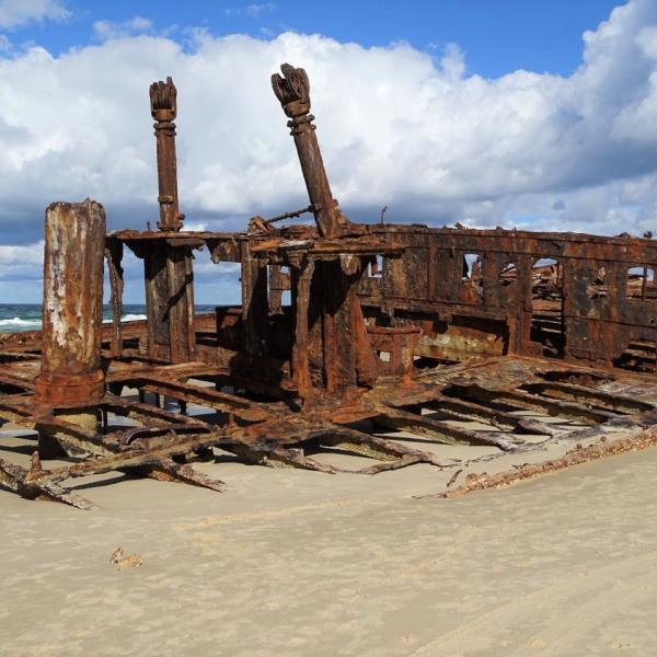 Fraser Island Wrack Queensland Australien entdecken