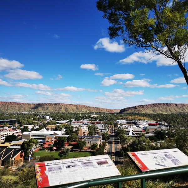 Alice Springs Northern Territory Australien entdecken Anzac Hill