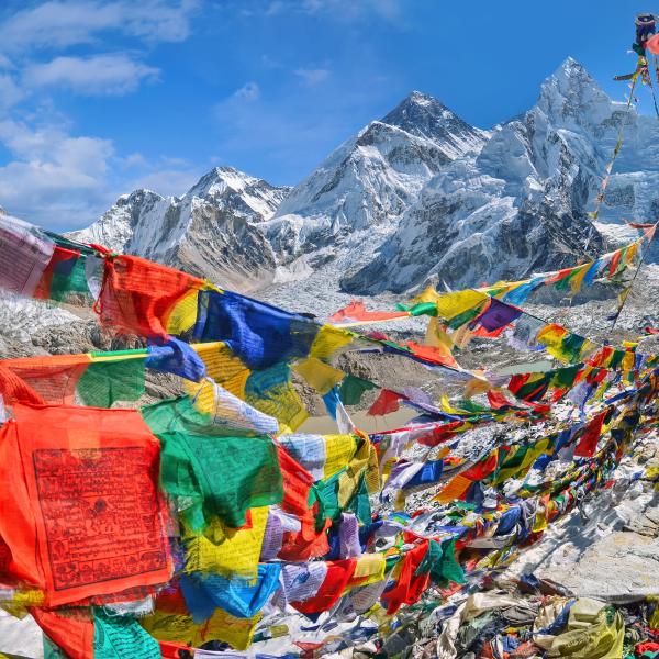 Nepal Gebetsflaggen Mount Everest Asien Australia Plus Reisen