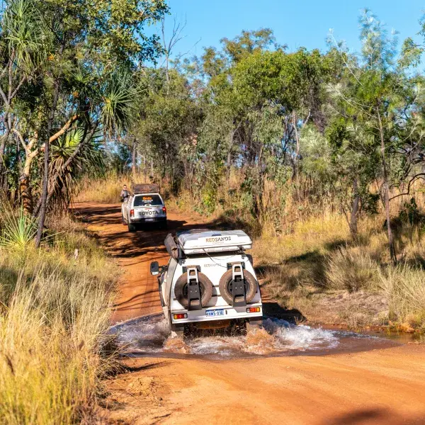 Allrad Camper Australien Wasserdurchfahrt  auf Gibb River Road 